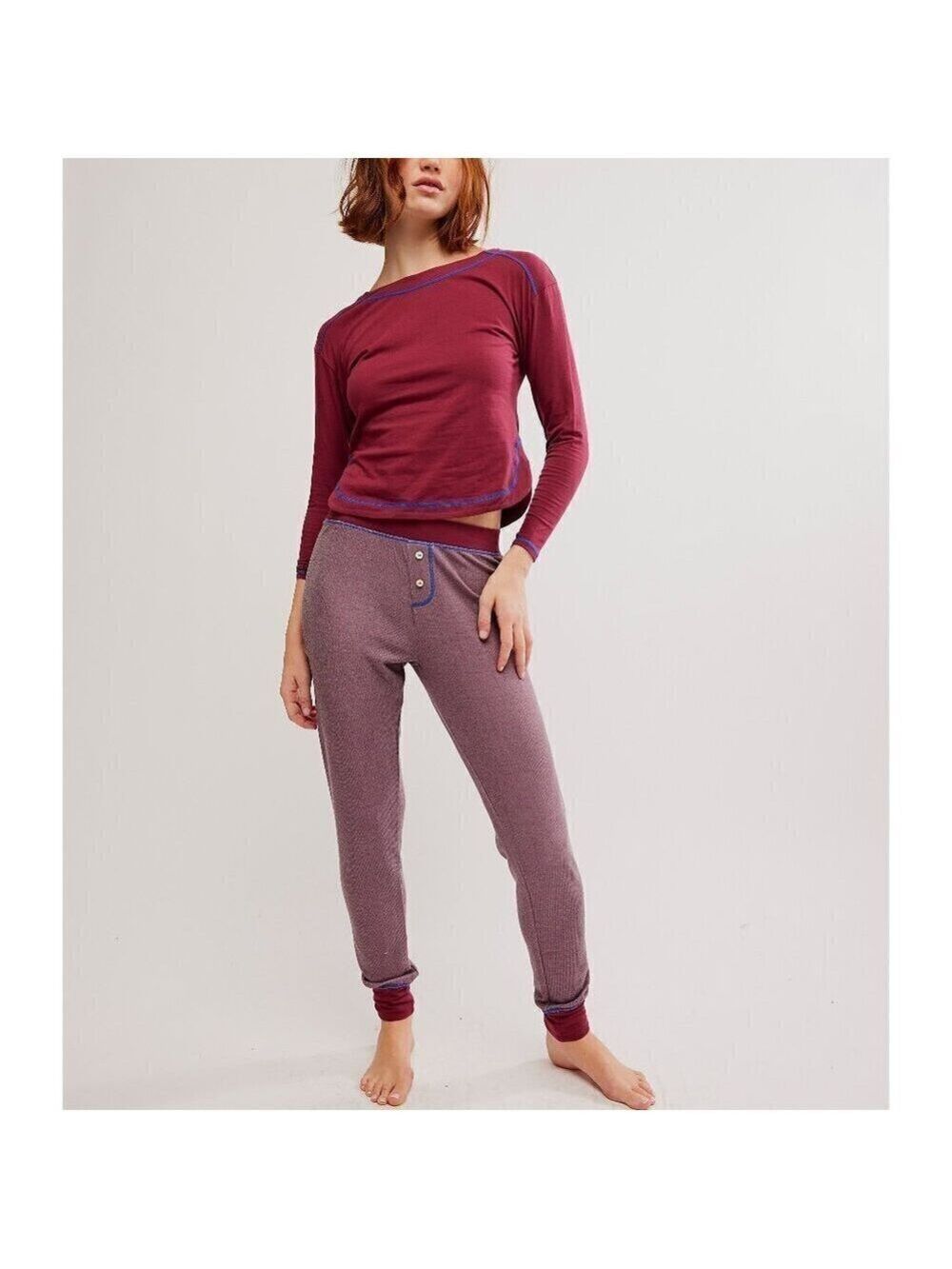 FREE PEOPLE Chill Evening PJ Set / Wild Ginger